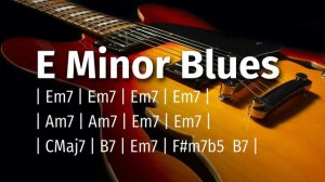 Slow & Jazzy Blues Guitar Backing Track in E Minor