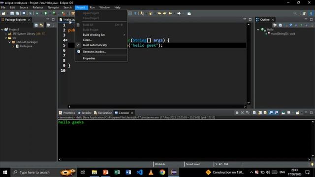 COMPILE JAVA FILE IN ECLIPSE WITHOUT RUNNING | L-10 | JAVA COURSE FOR BEGINNERS 2023 смотреть онлайн
