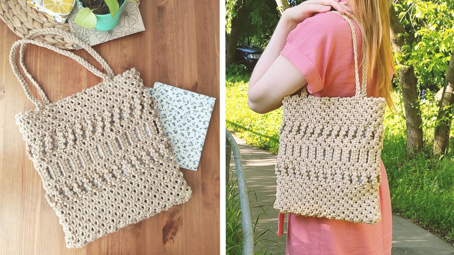 МАКРАМЕ СУМОЧКА к лету🌾 | Подробный мастер-класс смотреть онлайн