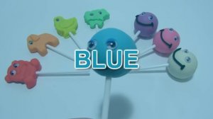 Учим цвета на английском языке с Play-Doh радужными чупа чупсами смайликами и формочками животными.