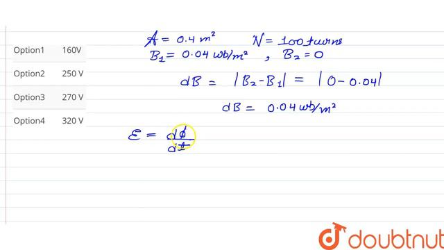 A coil of area 0.4m^(2) has 100 turns. A magnetic field of 0.04 Wb m^(-2) is acting normal to th... смотреть онлайн