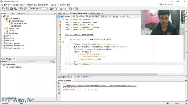 Creating Table using Java with JFRAME,JTABLE(GUI) смотреть онлайн