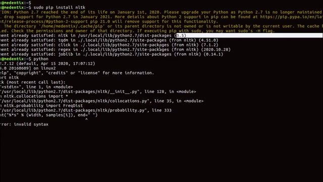 import NLTK error in Python | Python Import Error ModuleNotFoundError : No Module Named NLTK смотреть онлайн