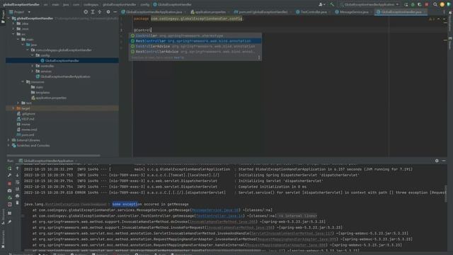 Global Exception Handling in Spring Boot using @ControllerAdvice and @ExceptionHandler in Hindi смотреть онлайн