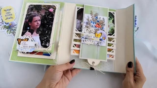 #ScrapMania_tm Альбом своими руками Видео обзор миниальбома-фотопапки "Лето в подсолнухах" смотреть онлайн