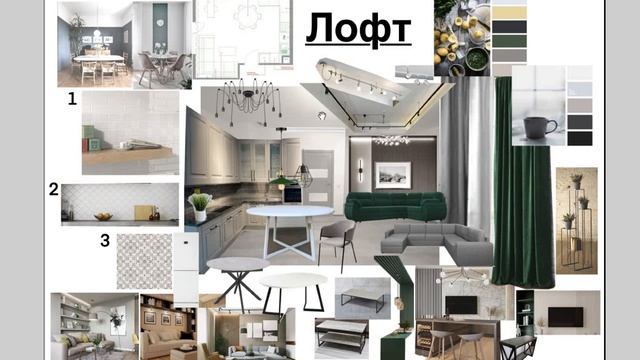 Презентация концепций Кухни-гостиной (Лофт и Скандинавский стили) смотреть онлайн