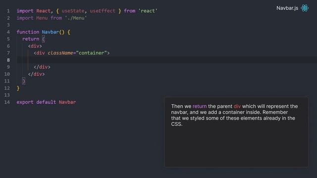 Build A Responsive Navbar with React JS | Quick Tutorial смотреть онлайн