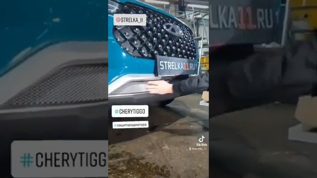 Защита радиатора, без снятия бампера Chery Tiggo смотреть онлайн