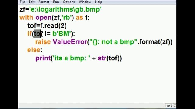 Python Open and Verify its a .bmp file смотреть онлайн
