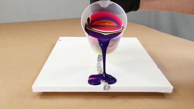 Liquid Acrylic with Aluminum Foil - Acrylic pouring with Tiktus смотреть онлайн