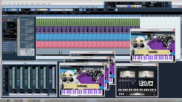 Virtual Scratch DJ VSTi AU DEMO VIDEO (Maschine, Cubase)