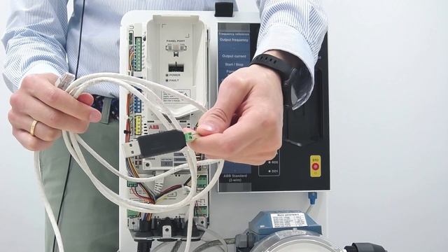 Connect DriveComposer Without Panel - Подключение к приводу без панели управления