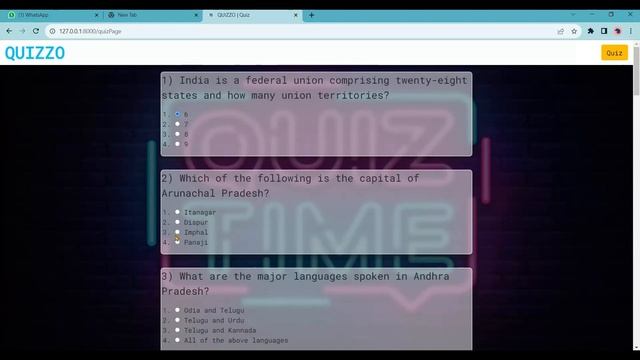 Quiz Webapp created using Django смотреть онлайн