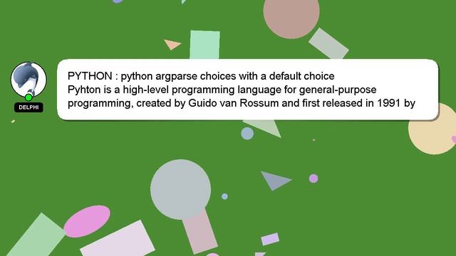 PYTHON : python argparse choices with a default choice смотреть онлайн