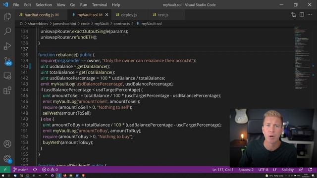 Intermediate Solidity Tutorial | Building On DeFi With Solidity & Hardhat ? смотреть онлайн