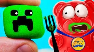 КАК СЪЕСТЬ МАЙНКРАФТ ЧЕЛЛЕНДЖ С ЖЕЛЕЙНЫМ МЕДВЕДЕМ ВАЛЕРОЙ _