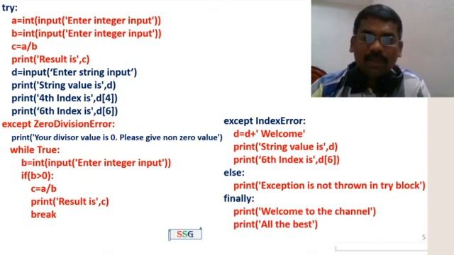 Python Exception Handling for Multiple Exceptions with Demonstrations | GE8151-PSPP | Tamil | 59 смотреть онлайн