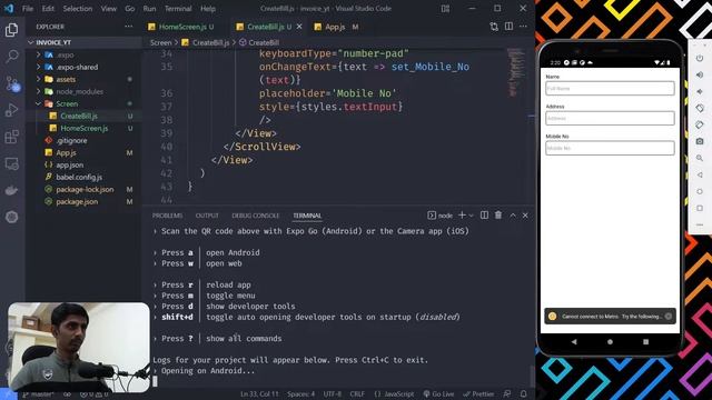 (Hindi) Invoice Builder App | React native | $100+ Project смотреть онлайн