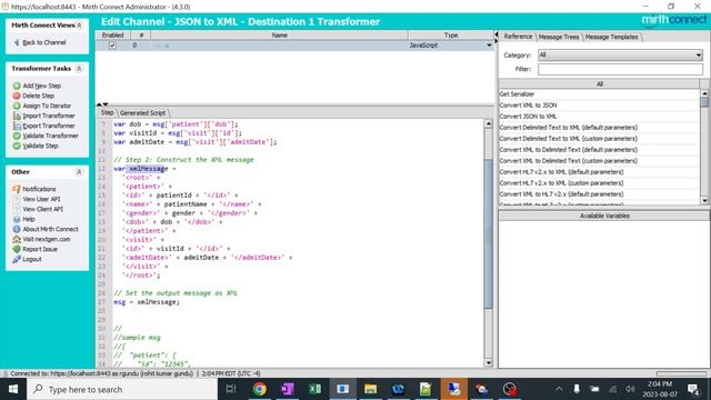 29 Mirth JSON to XML Conversion Simple and Easy | Variables смотреть онлайн
