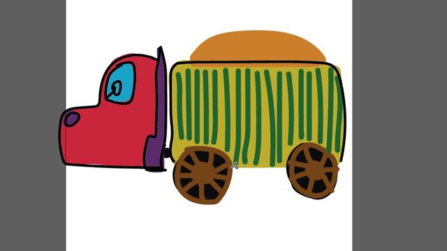 Рисование грузовика детям часть 51 смотреть онлайн