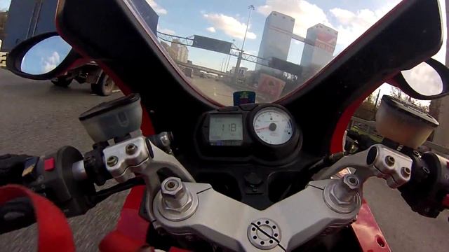 Тушино - Беговая (Ducati ST3) По пробкам.