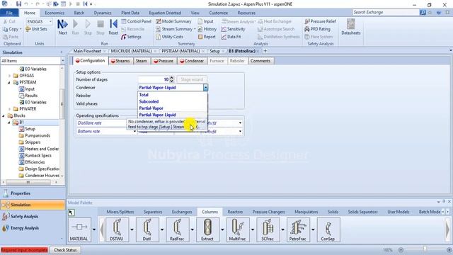 Crude Oil Distillation Unit Simulation with Aspen Plus Preflash Column смотреть онлайн