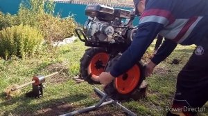 Домкрат и ходоуменшитель для мотоблока "ПАРМА". Установка самодельного ходоуменшителя.