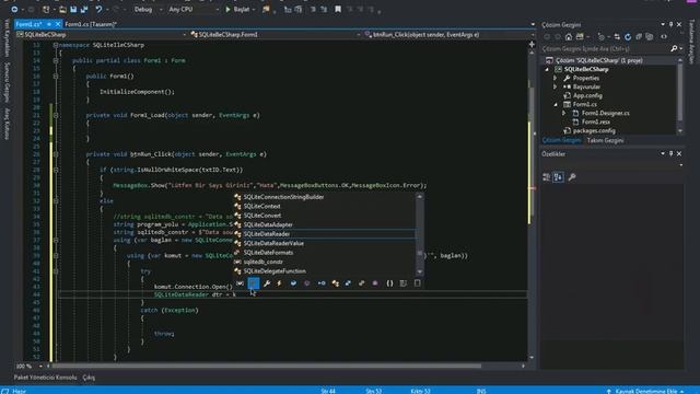 C# ile SQLite Veritabanı İşlemleri - SELECT Ve INSERT İşlemleri [2.Ders] смотреть онлайн