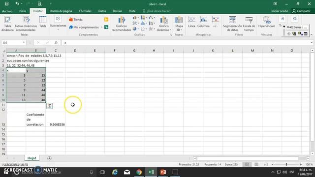 Coeficiente de correlacion en excel 2016 смотреть онлайн