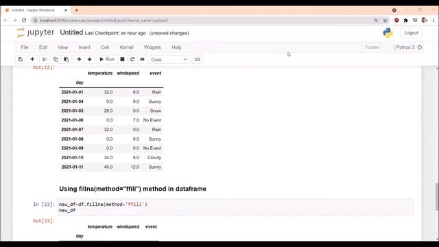 29-Usage of fillna(method=bfill) method in dataframe смотреть онлайн