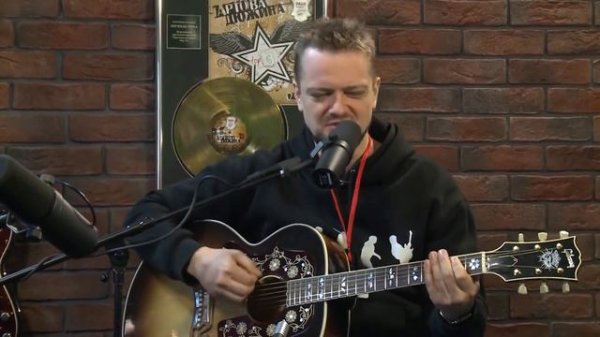 Александр Пушной поет Зеленоглазое такси под акустику в стиле Рамштайн