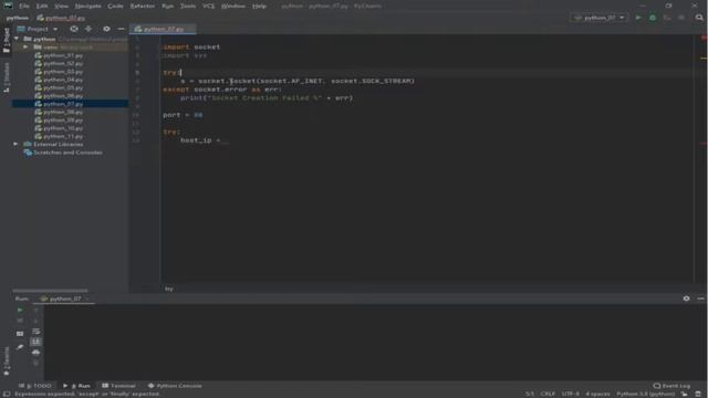 SOCKET PROGRAMMING IN PYTHON смотреть онлайн