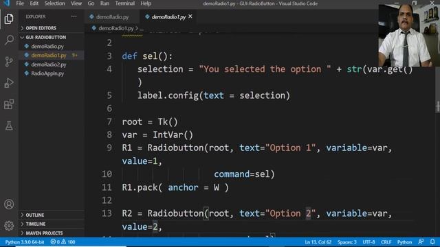 Python Base Data Science Series Lecture-19 [ GUI - Radio Button] Explained By Sushil. смотреть онлайн