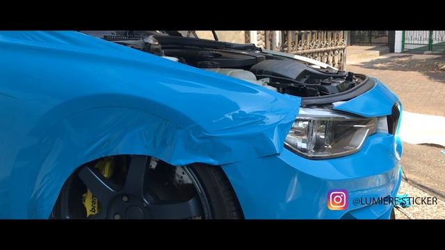 BMW f30 full wrap ice blue смотреть онлайн