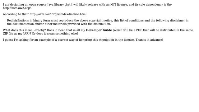 Software Engineering: How to comply with the Java ASM License? смотреть онлайн