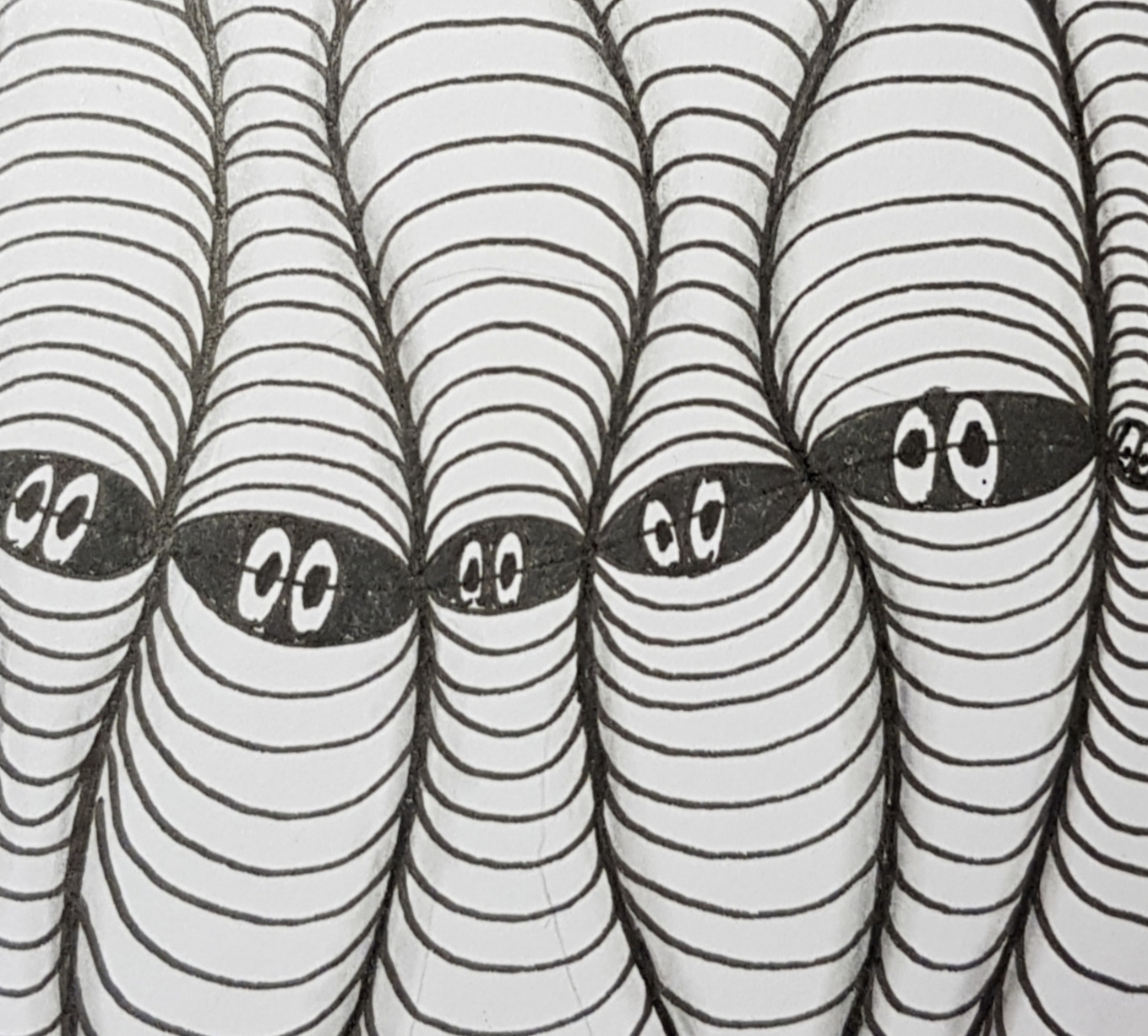 Зентангл / танглы
Рисуем пошагово тангл: Bulging