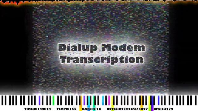 Dialup Modem Transcription | 8 Bit Black Midi | 374K Notes |