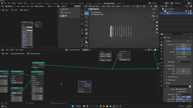Create a custom "Distribute Points On Curve" Node Group with Blender Geometry Nodes смотреть онлайн