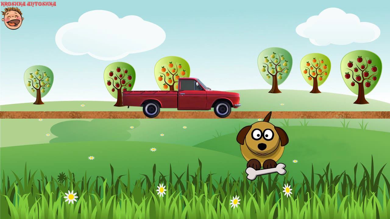 КРАСНЫЙ ПИКАП на ферме. УЧИМ ЗВУКИ ДОМАШНИХ ЖИВОТНЫХ. Red Pickup Truck. Farm. Animal Sounds смотреть онлайн