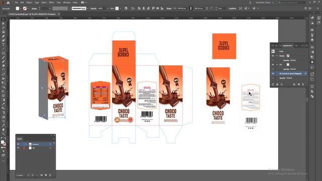 3D Box Packing Mockup In Adobe Illustrator смотреть онлайн