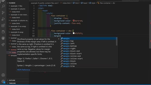 Setting up flex justify content end смотреть онлайн