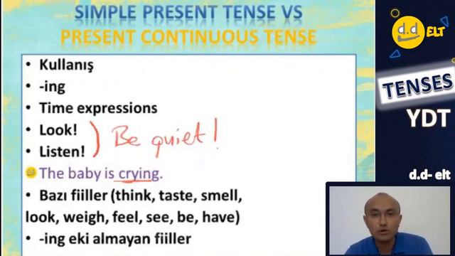 Tenses 01 - Simple Present Tense - Present Continuous Tense (YDT, YDS, YÖKDİL) смотреть онлайн
