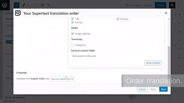 Supertext WordPress WPML Translation Plugin – How to translate a page смотреть онлайн