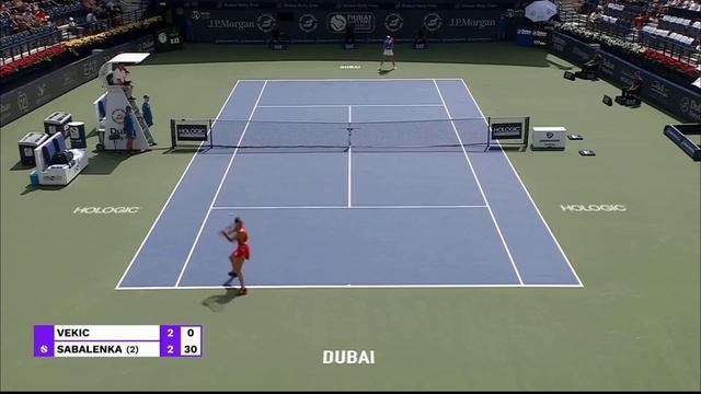 Donna Vekic vs Aryna Sabalenka Highlights - WTA Dubai Tennis Championships 2024 смотреть онлайн
