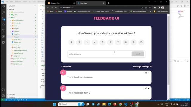 feedback ui form using react js | Feedback Form UI Using reactjs #reactjstutorial смотреть онлайн