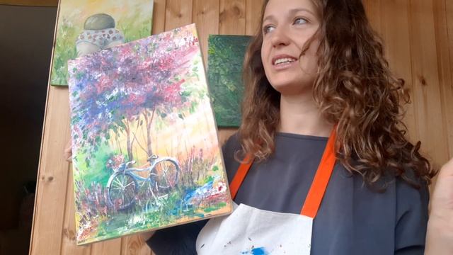 ВЕЛОСИПЕД И СИРЕНЬ| Рисование шаг за шагом для новичков✌ смотреть онлайн