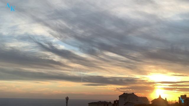 Красивый закат. Крым. Гаспра. 04.01.2024г. смотреть онлайн