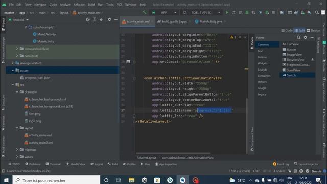 Splash Screen Android Studio | How to make Splash Screen in Android Studio with Lottie Animations , смотреть онлайн