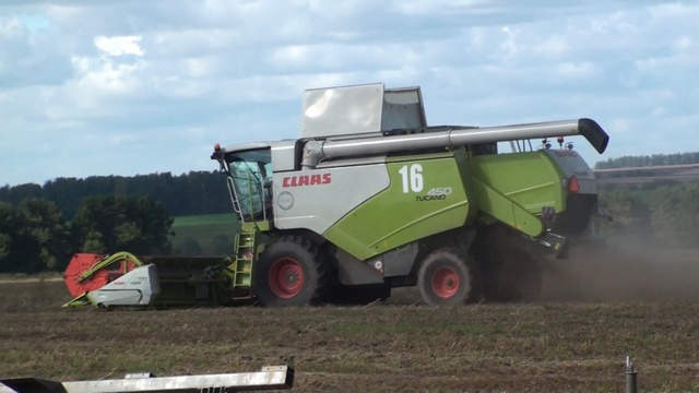 2 ACROS 585 и CLAAS TUCANO 450 уборка урожая.
