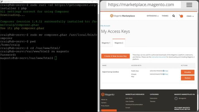Magento 2 Beginner Tutorials - 05 How to install composer and download Magento 2 смотреть онлайн